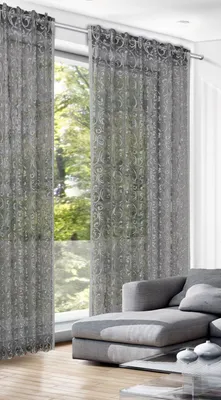 Produktbild von Fertigschal verdeckte Schlaufen -  Größe (HxB) 245x140cm  grau