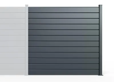 Produktbild von Zaunverlängerungsset 2 m VANO H. 180 cm graues Aluminium