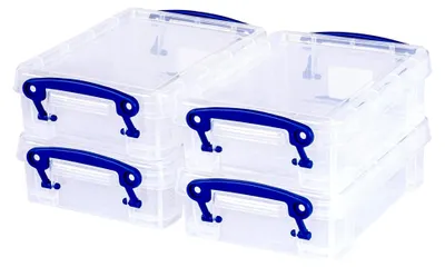 Produktbild von Transparente Kunststoff-Aufbewahrungsbox, 0,75 l, 4 Stück