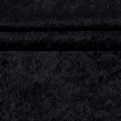 Samt-Stoff ab 0,5m Velvet Dekostoff Kostümstoff Panné Samt glänzend schwarz