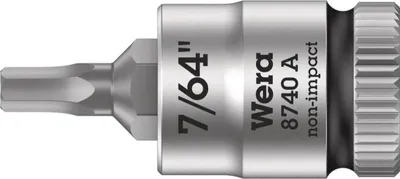Produktbild von Wera 05003382001 8740 A Zyklop Bitnuss mit 1/4 Zoll-Antrieb, für Innensechskantschrauben, 7/64 Zoll