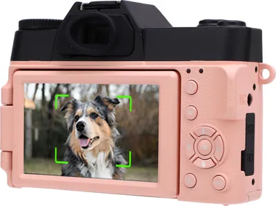 Spiegellose Kamera 6K Videoaufnahme Autofokus Kamera 16X Digitalzoom 3.0 Zoll Flip Screen Pinkish