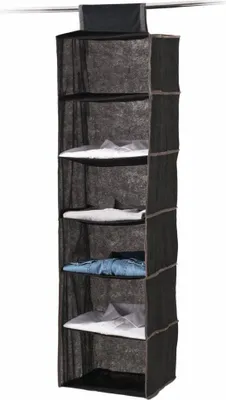 Obrázek produktu pro Textilní organizér do skříně, závěsný, 6 přihrádek