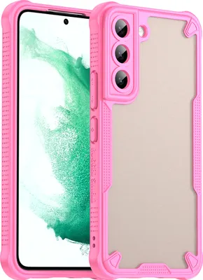 Immagine prodotto di Custodia protettiva per Samsung Galaxy S22, lato posteriore traslucido opaco, custodia paraurti in TPU Rosa