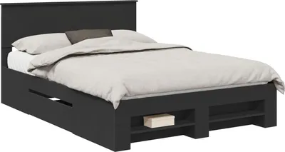 Obrázok produktu pre Rám postele Čierna 140 x 200 cm Kompozitné drevo