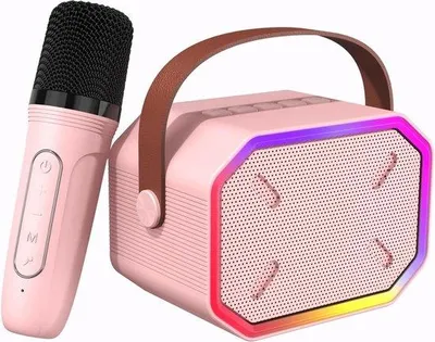 Obrázek produktu pro Dětská karaoke sada s Bluetooth reproduktorem, mikrofonem a LED světly