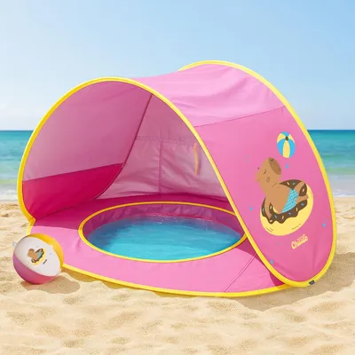 Produktbild von Strandmuschel Pop-up, für 2 Personen, UV-Schutz, Windschutz, für Strand