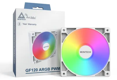 Produktbild von Montech GF120 PWM, Lüftermodul, 12 cm, 720 RPM, 1760 RPM, Weiß