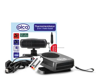 Image de alca® Radiateur soufflant 12 V - 144W chauffage céramique voiture ventilateur Hot/Cool mini ventilateur dégivreur portable universel tous les véhicules courants