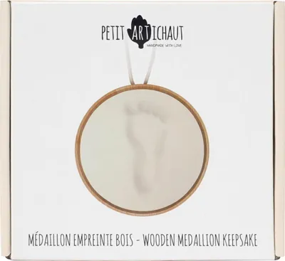 Immagine prodotto di PETIT ARTICHAUT Babyabdruck Holzmedaillon 617030 3700552370886