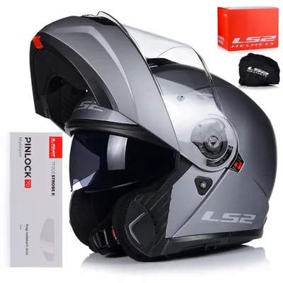 Produktbild von LS2 FF908 Strobe II Klapphelm mit Sonnenblende und Pinlock 70 | Motorradhelm Jethelm Systemhelm | ECE 22.06 | L (59-60 cm)