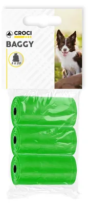 Produktbild von Croci C9020104 grüner Ersatzbeutel, 3 x 20