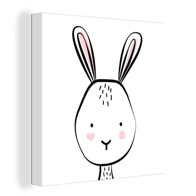 Obrázek produktu pro OneMillionCanvasses® Malba na plátně Nástěnná malba na plátně - Králík - Zvíře - Děti - 20x20cm