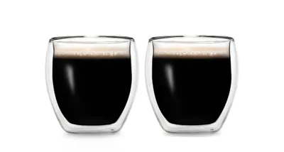 Immagine prodotto di Creano bicchieri da caffè espresso a doppia parete, set da 2 da 100 ml, tazzine da caffè, bicchieri termici con effetto sospeso