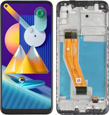 Produktbild von Original LCD-Display und Touchscreen, Ersatzbildschirm für Samsung Galaxy M11 (SM-M115F) (IPS) mit Rahmen (REF), Ersatzteile für Smartphone