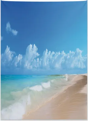 Produktbild von Abakuhaus hawaiisch Wandteppich, Tropische Meereswellen aus Weiches Mikrofaser Stoff Kein Verblassen Klare Farben Waschbar, 110 x 150 cm, Türkis Blau