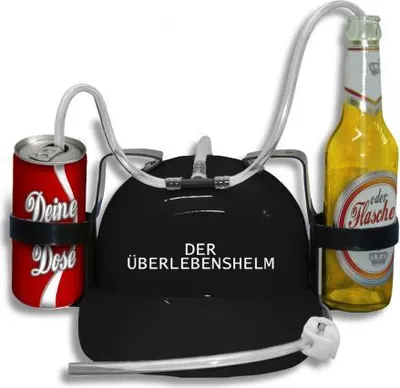Produktbild von Trinkhelm Spaßhelm mit Print - Der Überlebenshelm - 51621 Color - schwarz