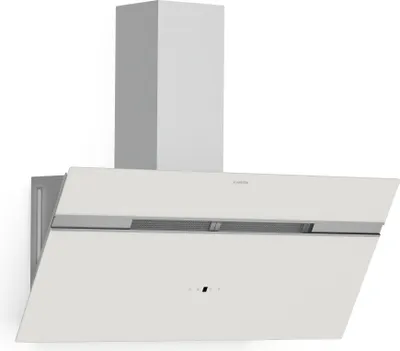 Obrázek produktu pro Klarstein Smart Alina digestoř – šikmá digestoř 90 cm, 615 m³/h, energetická účinnost A, LED osvětlení, hlučnost 54 dB, odsávání vzduchu & recirkulace, inteligentní ovládání, bílá