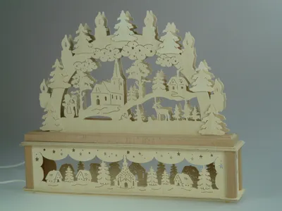 Produktbild von Original Erzgebirgischer Marken Schwibbogen Lichterbogen 50 x 43 cm K50-0_3