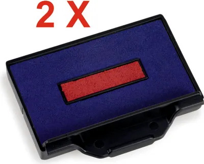 Produktbild von 2 X Trodat Ersatzkissen 6/53 für Professional 5440 – Stempelfarbe zweifarbigFür Professional 5440, 5440 L