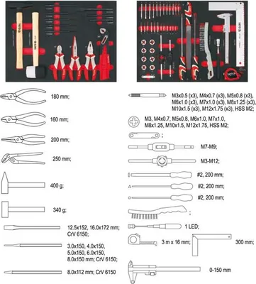 Zdjęcie produktu dla Yato YT-55290, Stal, Czerwony, 7 szuf., Prowadnice teleskopowe z łożyskiem kulkowym, 25 kg, 35 kg