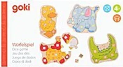 Produktbild von GOKI Puzzlespiel mit Würfeln Tiere