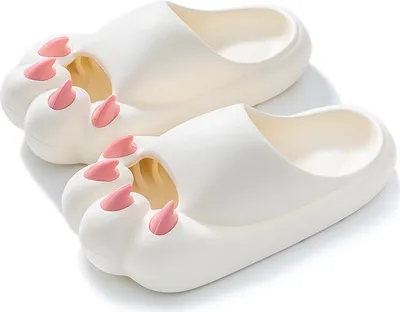 Produktbild von Damen Herren Badeslipper mit Krallen Hausschuhe Badeschuhe zum Pool Weiß Gr.36/37