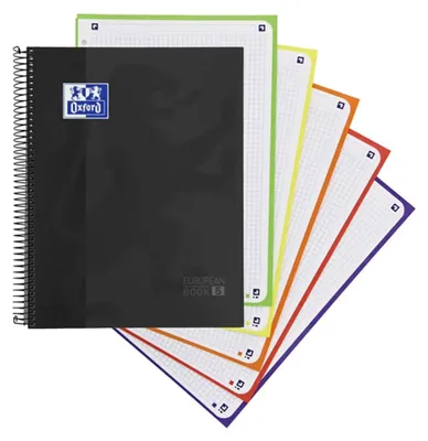 Obrázok produktu pre Oxford 400158600, Jednofarebné, Čierna, A4+, 120 listy, Matný, Štvorcový papier