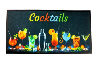 Produktbild von Cocktail Barmatte - Barmatte - Rutschfest - Barzubehör - Bar Dekoration - Barläufer - Gummi Barmatte - Mancave