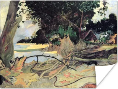 Produktbild von MuchoWow® Poster Der Hibiskusbaum - Gemälde von Paul Gauguin 80x60 cm - Kunst für zu Hause