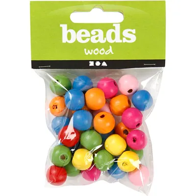Image de Houten Kralen Mix 12mm, 40st.