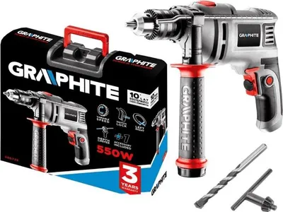 Produktbild von Graphite 58G725, Handbohrmaschine, Schlüssel, Grau, 1,3 cm, 3000 RPM, 48000 BPM