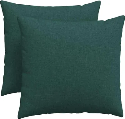 Zdjęcie produktu dla vidaXL Poduszka na sofę 2 szt. ciemnozielona 50 x 50 cm tkanina