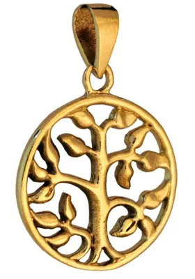 Produktbild von Bronzeanhänger Schmuck - Baum - 31x21mm