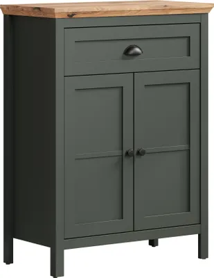 Produktbild von Kommode >Stanton< in Tannengrün / Eiche - 77x102x39cm (BxHxT)