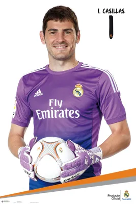 Image de Real Madrid - Poster - Casillas + 1 paquet de tesa Powerstrips® - contenu 20 pièces