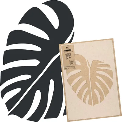 Produktbild von Blumen Große Malschablonen M 43x64 cm, Tropisches Monstera Blatt Muster, Wiederverwendbare Kunststoff Wandschablone