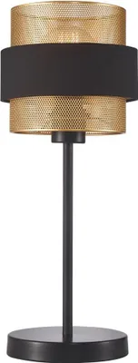 Immagine prodotto di Lampada da tavolo decorativa nera paralume decorativo maglia oro 1xE27 40W per soggiorno camera da letto BANS Italux