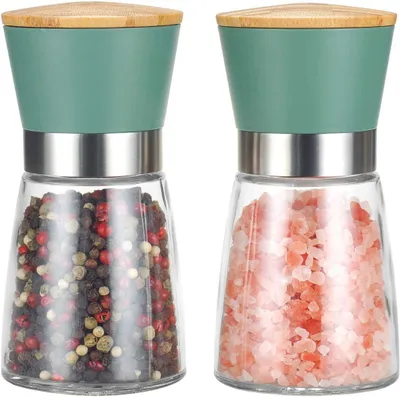 Produktbild von Pfeffermühle und Salzmühle Set, keramisches Herz, einstellbare Mahlgrad, für die Küche