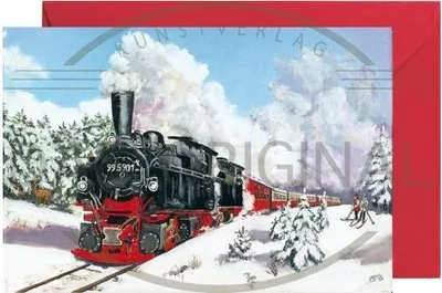 Produktbild von Miniadventskalender Harzer Schmalspurbahn Klappkarte Kunst