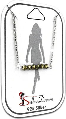 Produktbild von SilberDream Fußkette 25cm Damen 925 Silber Pyrit Perlen grau silber SDF5125K