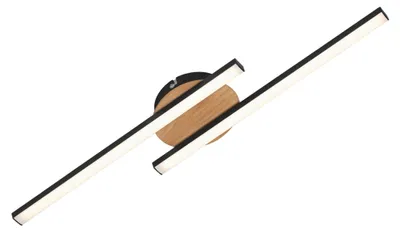 Productafbeelding van BRILONER LED plafondlamp, warmwit licht, zwart, 56 x 12 x 3,7 cm