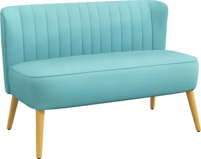 Image de Mousse de rembourrage Federkern, canapé avec revêtement en polyester, couleur verte