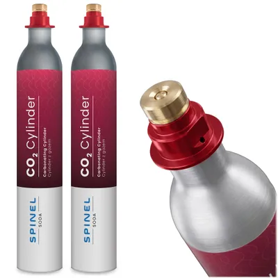 Produktbild von SpinelSoda CO2 Zylinder Ersatz Quick Change für Wassersprudler Set gefüllt, 2 Stück