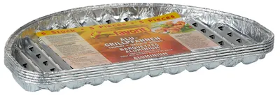 Produktbild von Grillplatte halbrund Grillschale - Aluminium - 30 cm - 5 Stück