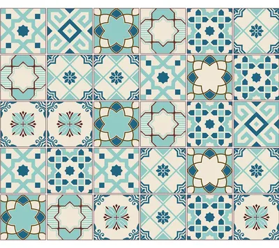 Immagine prodotto di Adesivi autoadesivi per piastrelle da cucina e bagno – 30 adesivi in stile azulejos effetto cemento, Franzy – 30 adesivi, 10 x 10 cm
