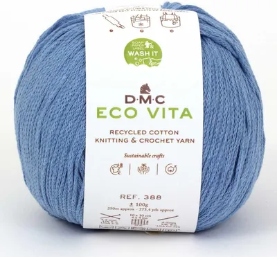Produktbild von DMC Eco Vita, Handwerk, Blau, Baumwolle, 250 m, Baumwolle, 100%, 4 - 5