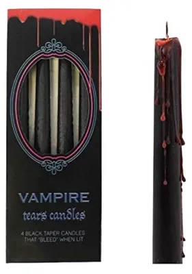 Zdjęcie produktu dla Świece "Vampire Tranen Zwarte Kaarsen" - zestaw 4 świec "Krwawych" - gotyckie rytuały, Halloween