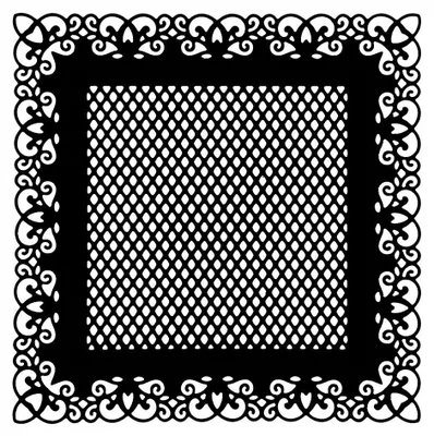 Stanzschablone Zierdeckchen Design 9, 13,9 x 13,9 cm
