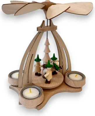 Produktbild von Erzgebirge Holz-, Tisch-, Teelicht-, Weihnachts-, Pyramide - Waldwichtel